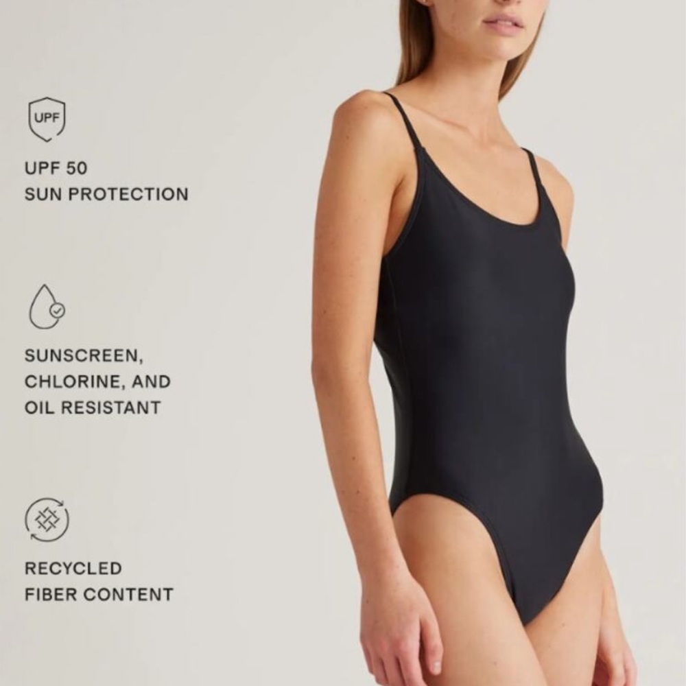 QUINCE ITALIAN CAMI ONE PIECE SWIMSUIT SIZE XL NWT